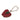 Red Hermès Leather Apple Bag Charm Key Chain