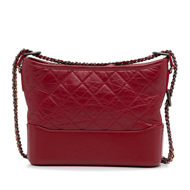 Red Chanel Medium Lambskin Gabrielle Crossbody - Designer Revival