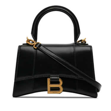 Black Balenciaga XS Hourglass Satchel - Designer Revival