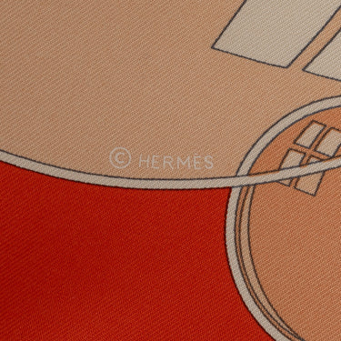 Orange Hermes Le Bal des Bulles Silk Scarf Scarves - Designer Revival