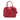 Red Prada Saffiano Lux Convertible Bowler Bag Satchel - Designer Revival