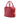 Red Prada Saffiano Lux Convertible Bowler Bag Satchel - Designer Revival
