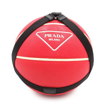 Red Prada Logo Print Basket Ball - Designer Revival