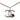 Silver Chanel CC Brass Strass Pendant Necklace