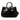 Black Prada Velluto Burnout and Canvas Canapa Logo Convertible Tote Satchel