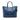 Blue Prada Saffiano Cuir Front Pocket Convertible Tote Satchel