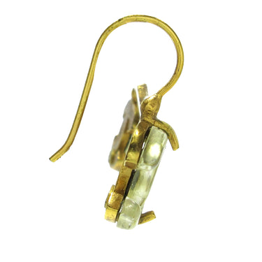 Gold Chanel CC Resin Hook Earrings