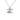 Silver Chanel CC Brass Crystal Pendant Necklace