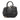 Black Burberry Small Heritage Grain Check Embossed Orchard Bowling Bag Satchel