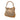 Beige Gucci GG Canvas Bamboo Web Satchel