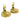 Gold Chanel CC Gold Plated and Enamel Round Clip On Earrings