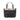 Black Burberry Nova Check Trimmed Leather Handbag