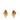 Gold Chanel Gold Plated Logo Diamond Clip On Earrings
