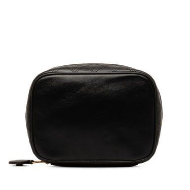 Black Chanel CC Lambskin Vanity Case - Designer Revival