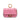 Pink Fendi Nano Zucca Embossed Leather Baguette Charm Crossbody Bag