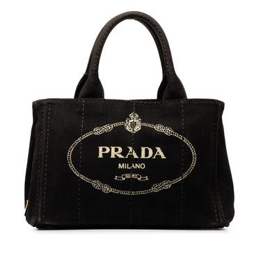 Black Prada Canapa Logo Satchel - Designer Revival