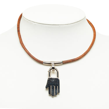 Brown Hermès Annee De La Main Cadena Choker Necklace - Designer Revival