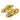 Gold Chanel CC Gold Plated Quilted Brooch