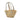 White LOEWE Small Raffia Anagram Basket Tote