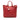 Red Prada Vitello Daino Side Zip Shopper Tote Satchel