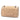 Beige Chanel Medium Classic Canvas Lambskin Trimmed Double Flap Shoulder Bag