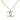Gold Chanel CC Brass and Strass Pendant Necklace
