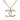 Gold Chanel CC Brass and Strass Pendant Necklace