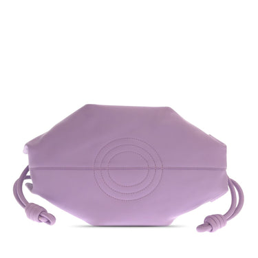 Purple Loewe Small Leather Paseo Satchel - Designer Revival
