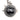 Silver Chanel CC Silver Plated Lambskin Woven Resin Crystal Mirror Ball Pendant Necklace