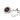 Silver Chanel CC Silver Plated Lambskin Woven Resin Crystal Mirror Ball Pendant Necklace