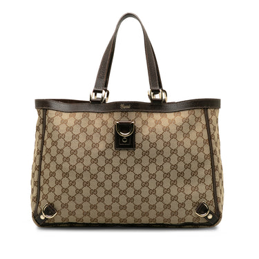 Brown Gucci GG Canvas Abbey D-Ring Tote Bag