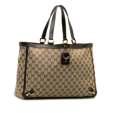 Brown Gucci GG Canvas Abbey D-Ring Tote Bag