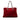 Red Bottega Veneta Canvas Tote Bag - Designer Revival