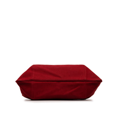 Red Bottega Veneta Canvas Tote Bag - Designer Revival