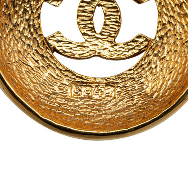 Gold Chanel CC Pendant Necklace - Designer Revival