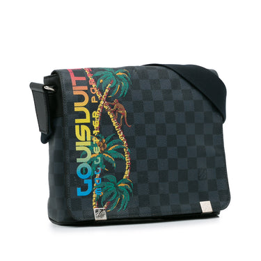 Black Louis Vuitton Damier Cobalt Jungle District Messenger PM Crossbody Bag - Designer Revival