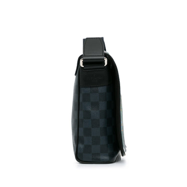 Black Louis Vuitton Damier Cobalt Jungle District Messenger PM Crossbody Bag - Designer Revival