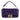 Purple Fendi Zucca Embossed Velvet Baguette Satchel