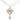 Silver Chanel CC Brass Strass Pendant Necklace