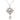Silver Chanel CC Brass Strass Pendant Necklace