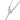 Silver Chanel CC Brass Strass Pendant Necklace