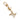 Gold Louis Vuitton Gold Plated LV Facettes Bag Charm and Key Holder