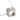 Black Hermès Palladium Plated Enamel Cage D H Pendant Necklace
