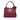 Red Burberry Medium Grained Calfskin Buckle Tote Satchel