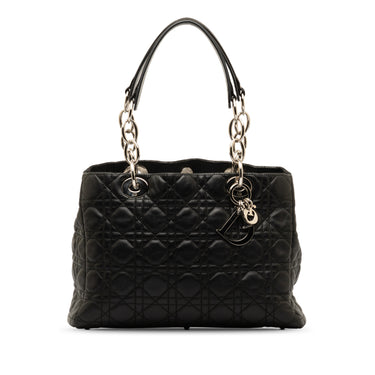 Black Dior Small Cannage Soft Lady Dior Tote Bag - Designer Revival