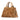 Tan Prada Canvas and Suede Fringed Canapa Handbag