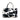 White Prada Small Canvas Canapa Cow Print Satchel