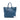 Blue Prada Vitello Daino Open Convertible Tote Satchel - Designer Revival
