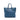Blue Prada Vitello Daino Open Convertible Tote Satchel - Designer Revival