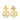 Gold Chanel Gold Plated CC Drop Clip-On Earrings
